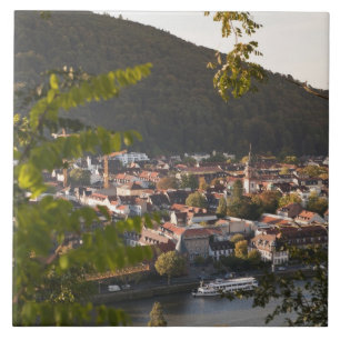 Carreau En Céramique Vue de la vieille ville de Heidelberg