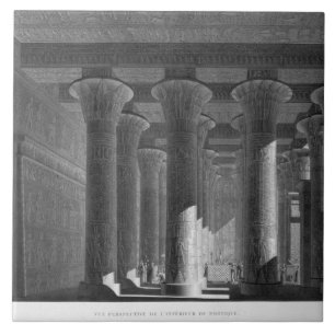Carreau En Céramique Vue de perspective de l'intérieur de portique,