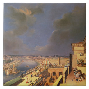 Carreau En Céramique Vue de Vienne, 1819 (huile sur la toile)