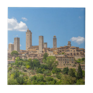 Carreau En Céramique Vue panoramique de San Gimignano Toscane Italie