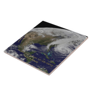 Carreau En Céramique Vue satellite de l'ouragan Sandy