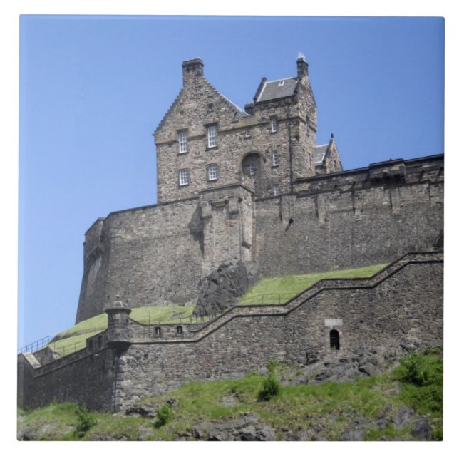 Carreau En Céramique Vue sur le château d'Édimbourg, Edimbourg, Ecosse, (Devant)