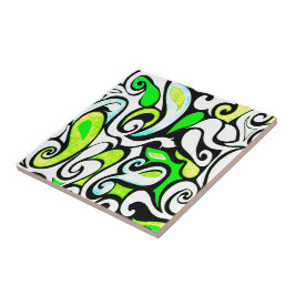 Carreau En Céramique Wacky Retro Swirl 3