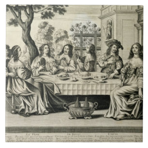 Carreau En Céramique Wagon-restaurants sur une terrasse avec un jardin