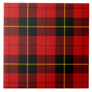 Carreau En Céramique Wallace tartan rouge noir plaid