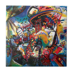 Carreau En Céramique Wassily Kandinsky - Paysage urbain de Moscou, Art