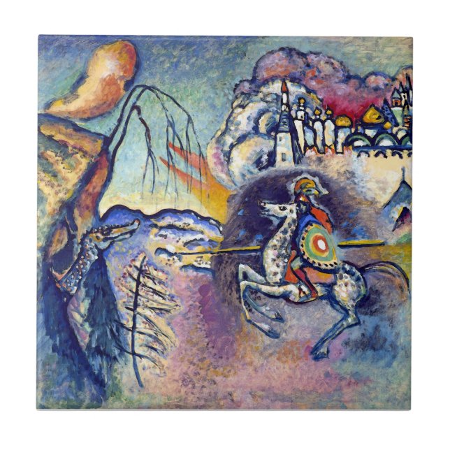 Carreau En Céramique Wassily Kandinsky - Saint George et les cavaliers (Devant)