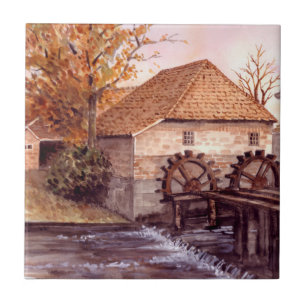 Carreau En Céramique Watermill Watercolor