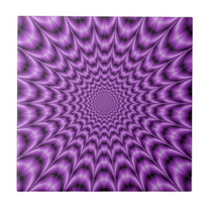 Carreau En Céramique Web explosif en tuile violette