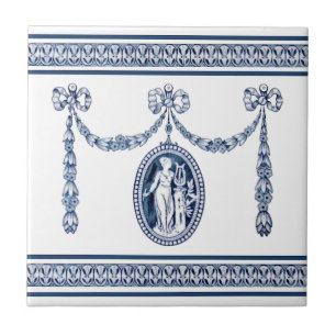 Carreau En Céramique Wedgwood Neoclassique Muse Music Cameo Tile Repro