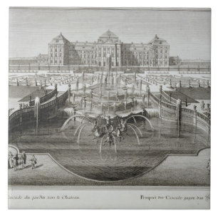 Carreau En Céramique Weissenstein, vue vers le château de la barre
