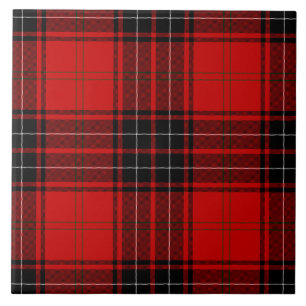 Carreau En Céramique Wemyss tartan rouge noir plaid