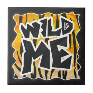 Carreau En Céramique Wild Me Tiger orange et noir