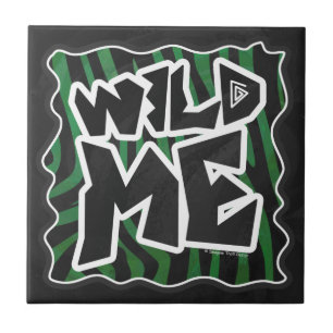 Carreau En Céramique Wild Me vert et noir zèbre modèle