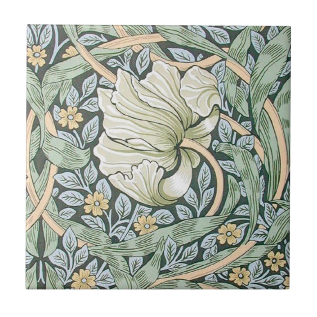 Carreau En Céramique William Morris Pimpernel Fond d'écran floral (Devant)