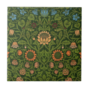 Carreau En Céramique William Morris Violet et Columbine Art Rug