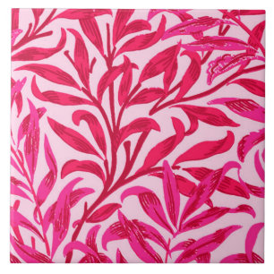 Carreau En Céramique William Morris Willow Bough, Fuchsia Pink