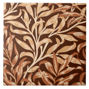 Carreau En Céramique William Morris Willow Bough, Taupe et Brown