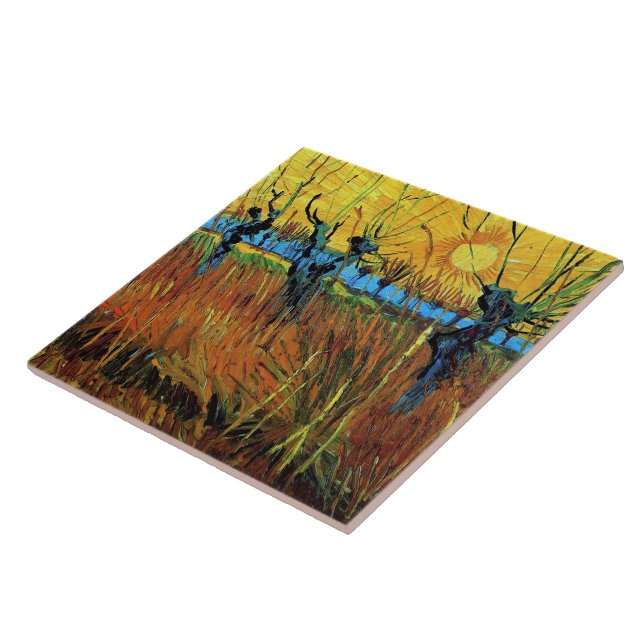 Carreau En Céramique Willows at Sunset (F572) Van Gogh Fine Art (Côté)
