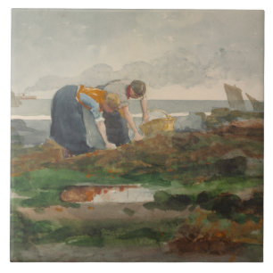 Carreau En Céramique Winslow Homer - les ramasseurs de moule