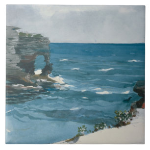 Carreau En Céramique Winslow Homer - Rocky Shore, Bermudes
