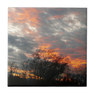 Carreau En Céramique Winter Sunset Nature Paysage Photographie
