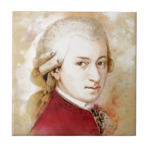 Carreau En Céramique Wolfgang Amadeus Mozart im Aquarell Stil