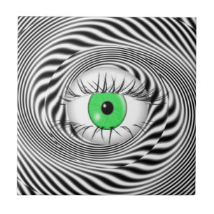 CARREAU EN CÉRAMIQUE YEUX HYPNOTIQUE - HYPNOTISTE