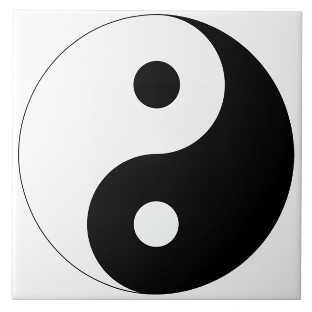 Carreau En Céramique Yin paisible Yang (Devant)