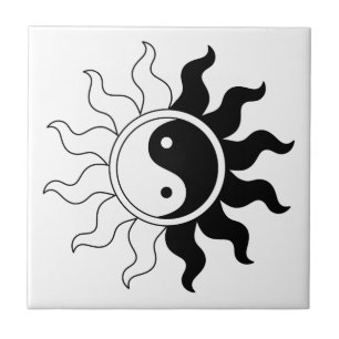Carreau En Céramique Yin Yang symbole soleil
