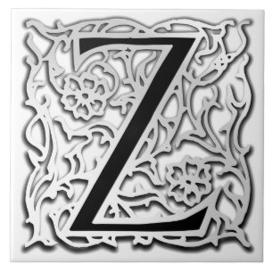Carreau En Céramique Z Monogramme "Silver Besque" Carrelage en céramiqu