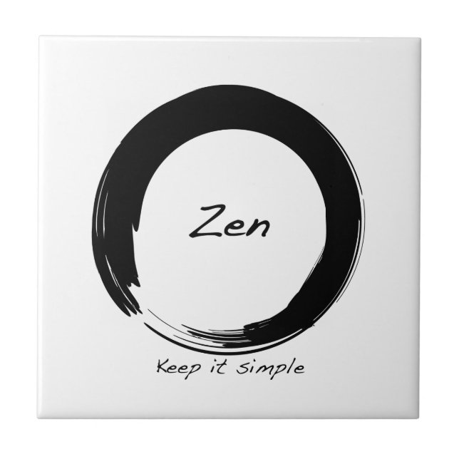Carreau En Céramique Zen : Gardez-le simple (Devant)