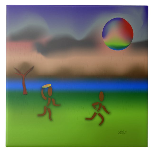 Carreau En Céramique Zinglees ~ Avril (Devant)