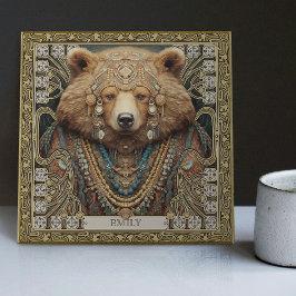 Carreau Enchanted Spirit Bear Nom personnalisé