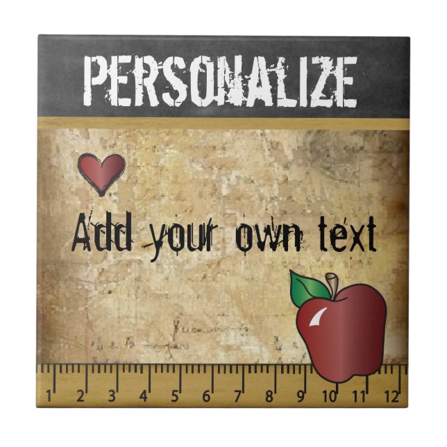 Carreau Enseignant de style vintage (Devant)