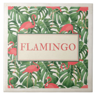 Carreau Enseigne flamant rose