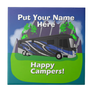 Carreau Entegra Aspire RV Blue Happy Camper Design
