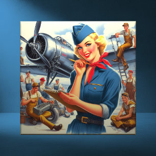 Carreau Épiningle d'avion vintage