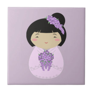 Carreau Épouse Kokeshi Wisteria