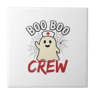 Carreau Équipage Boo Boo Halloween Infirmière Fantôme Desi