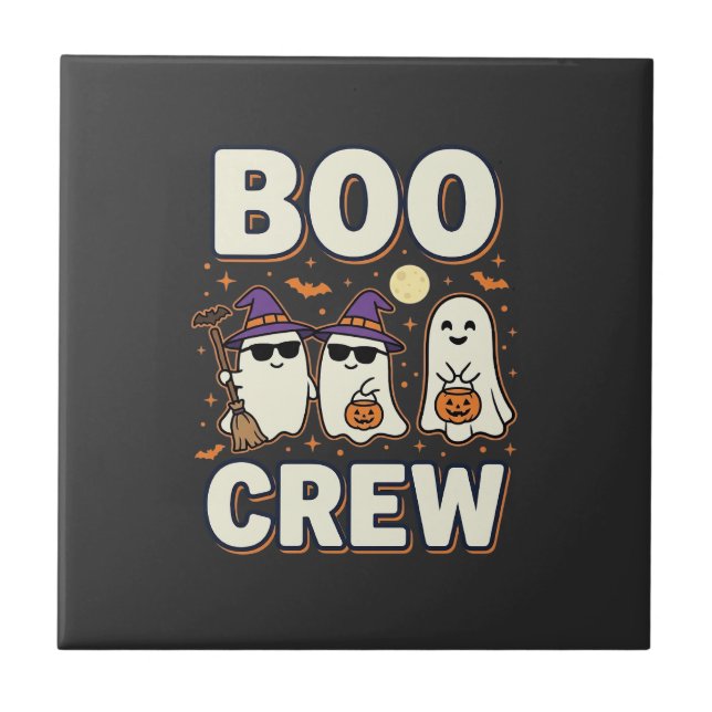 Carreau Équipe Boo fantômes de Halloween Conception vector (Devant)