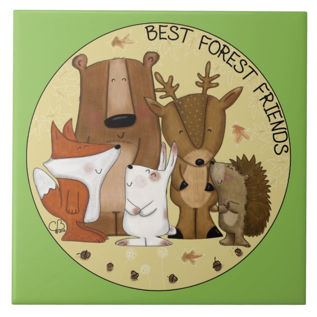 Carreau Équipe de bois - Meilleurs amis forestiers/ Indivi (Devant)