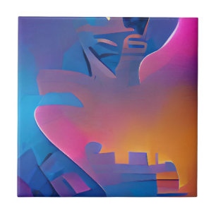 Carreau Escalade la tour de rêve art numérique abstrait