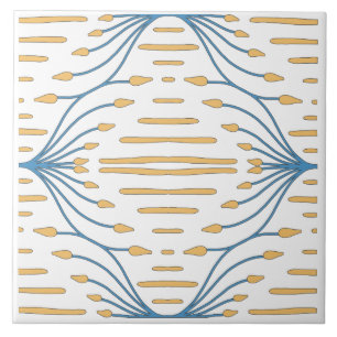 Carreau Espagnol Bleu Rose Abstrait Méditerranée