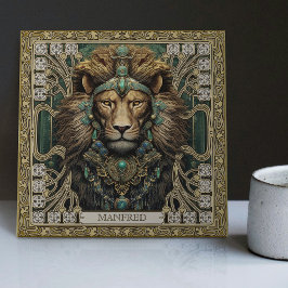 Carreau Esprit personnalisé Lion Bijoux tribaux
