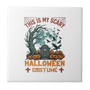 Carreau Est Costume d'Halloween Effrayant Pierres Tombales