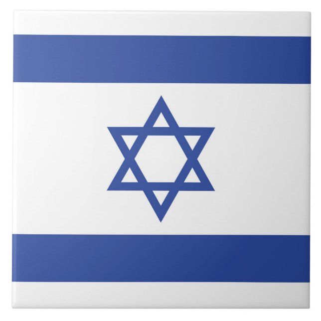 Carreau Etat d'Israël Drapeau, Étoile de David Juifs (Devant)