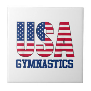 Carreau Etats-Unis avec drapeau américain Gymnastique Spor