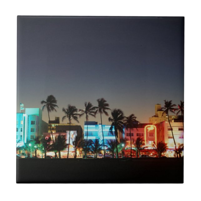 Carreau États-Unis, Floride, Miami Beach, Ocean Drive, Art (Devant)