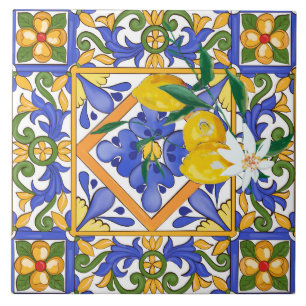Carreau été, agrumes, sicilienne, style méditerranéen, cit